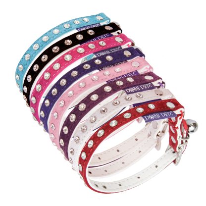 Posh Petz® Diamante Velvet Cat Safety Collar