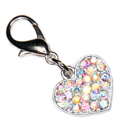 Clip On Crystal Heart Charm - Image 5