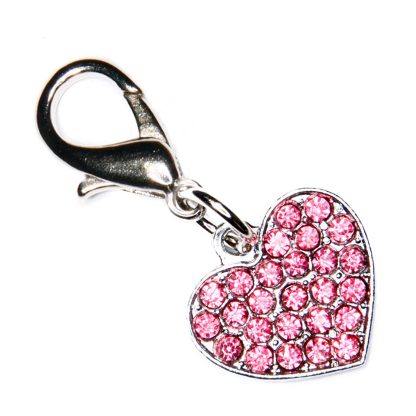 Clip On Crystal Heart Charm - Image 3