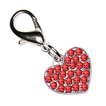 Clip On Crystal Heart Charm - Image 6