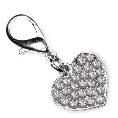 Clip On Crystal Heart Charm - Image 2