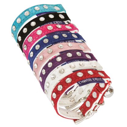 Posh Petz® Diamante Velvet Kitten Safety Collar