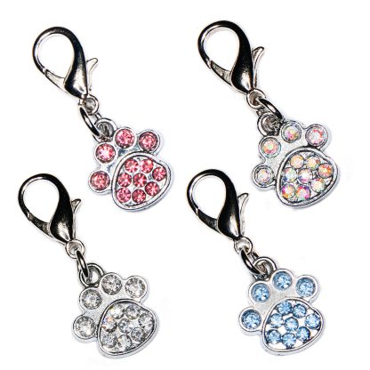 Clip-On Crystal Paw Charm